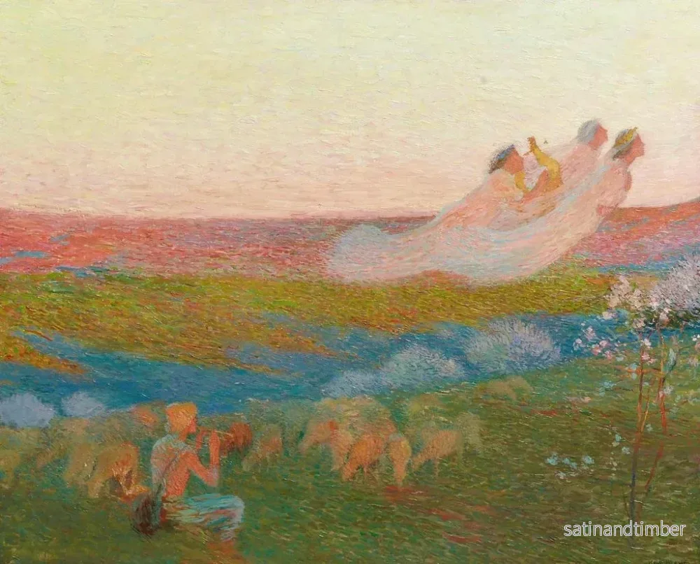 Reproduktion av målningen Berger och hans tre musor - Henri Martin - Bild 2
