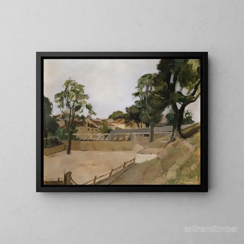 Reproduktion av målningen Plaza de toros à Collioure 1935 - Max Birrer