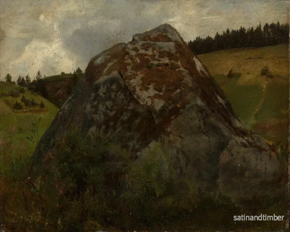 Reproduktion av målningen Block av sten i ett prärjelandskap - Hans Thoma - Bild 2