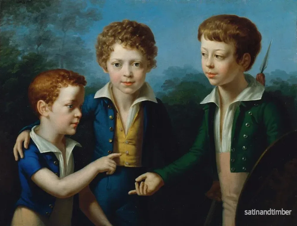 Reproduktion av målningen Albert Moritz och Leopold von Neuwall - Leopold Kupelwieser - Bild 2