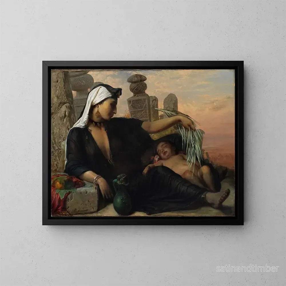 Reproduktion av målningen En egyptisk fellah med sin bebis – Elisabeth Jerichau-Baumann Reproduktion av målningen En egyptisk fellah med sin bebis – Elisabeth Jerichau-Baumann
