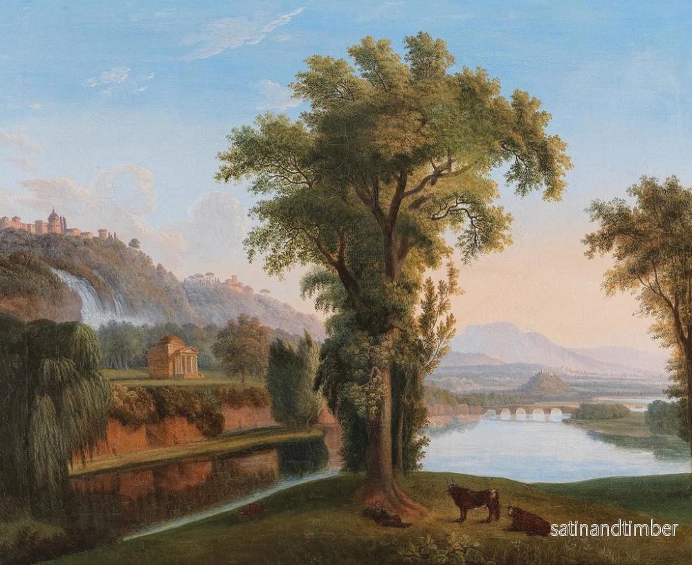 Reproduktion av målningen Ett stort landskap med utsikt över Tivoli-fallen - Jacob Philipp Hackerts cirkel - Bild 2