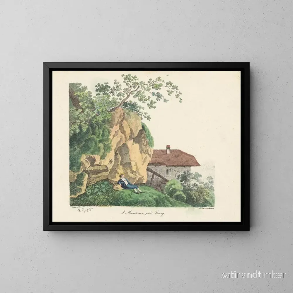 Reproduktion av målningen Halle de Berne - Heinrich Rieter