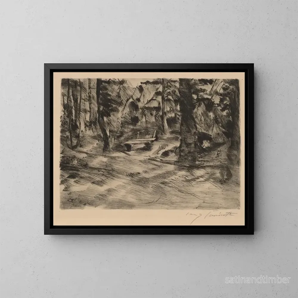 Reproduktion av målningen Banc dans les bois II – Lovis Corinth