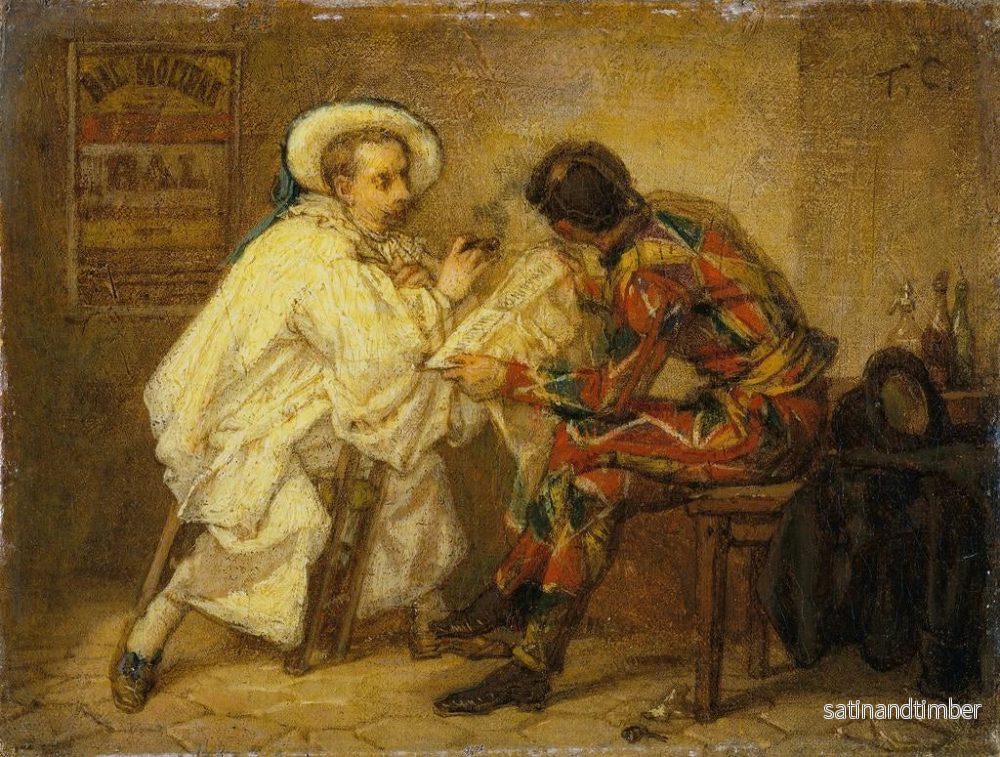 Reproduktion av målningen Arlequin och Pierrot - Thomas Couture - Bild 2