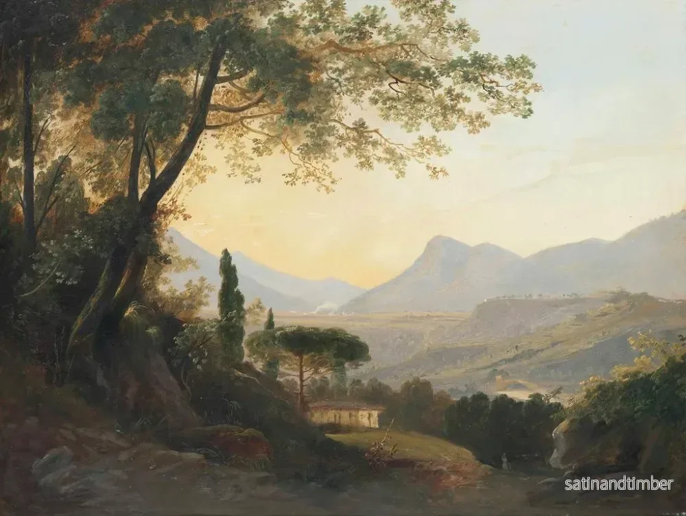 Reproduktion av målningen Subiaco i Latium nära Rom Italien - Julius Elsässer - Bild 2