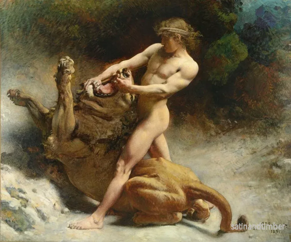 Reproduktion av målningen La jeunesse de Samson - Léon Bonnat - Bild 2