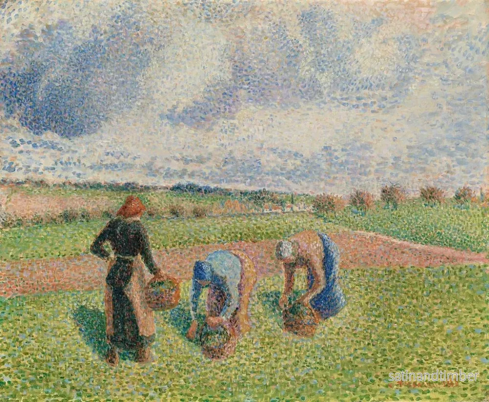 Reproduktion av målningen Landsbygdskvinnor plockar torra örter - Camille Pissarro - Bild 2
