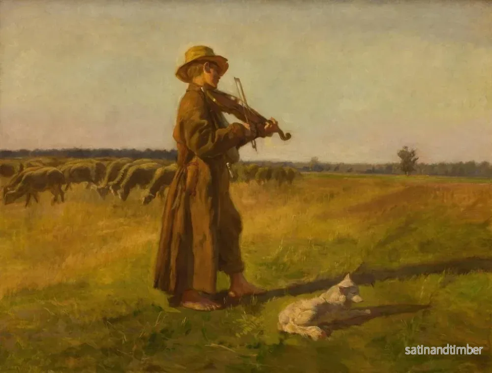 Reproduktion av målningen Le Pêcheur de vaches - Józef Chełmoński - Bild 2