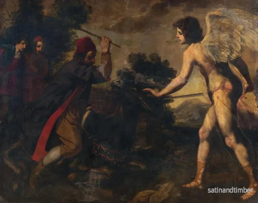 Reproduktion av målningen Le prophète Balaam et l'âne - Jacopo Vignali - Bild 2