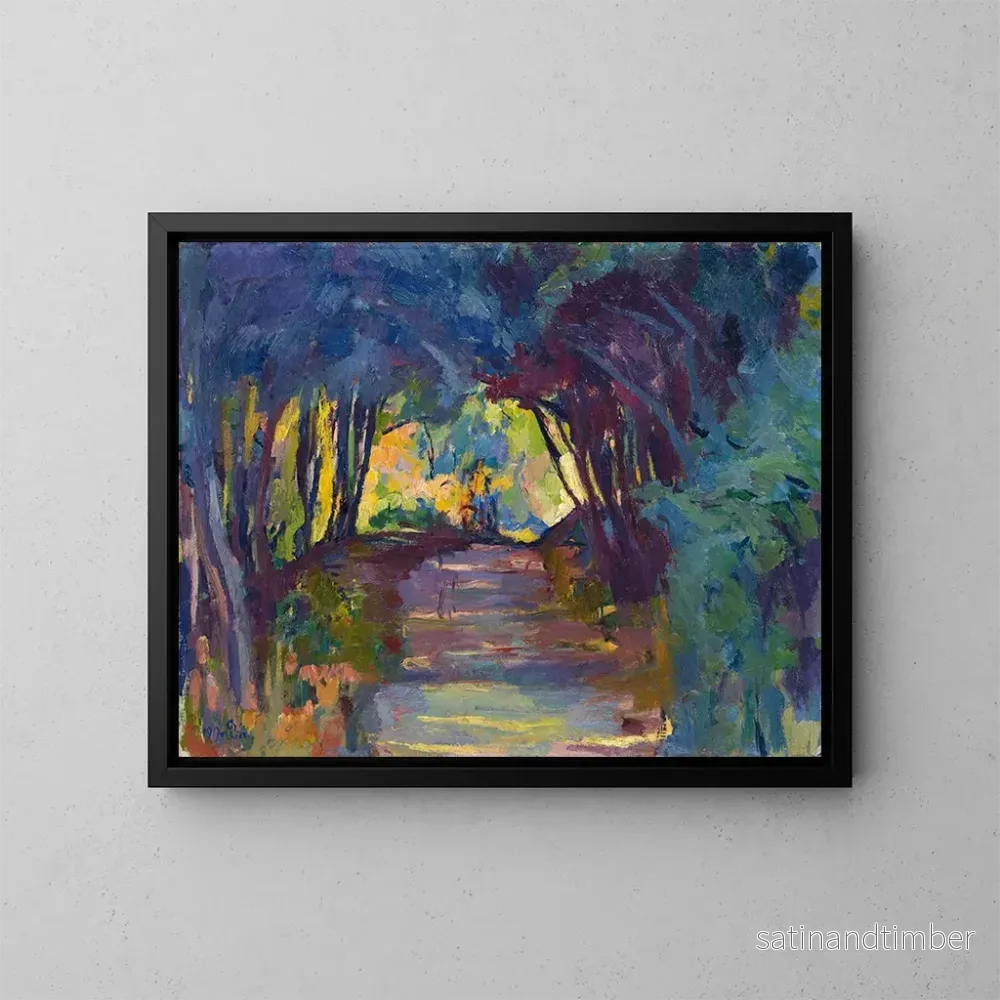 Reproduktion av målningen Sentier forestier - Giovanni Giacometti