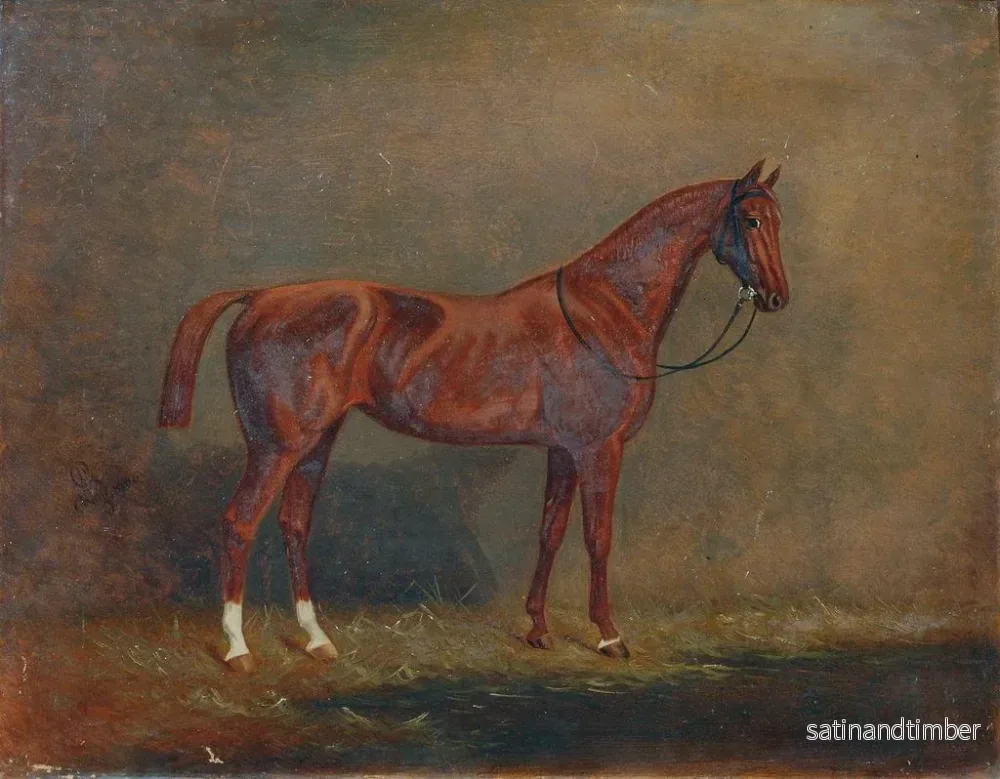 Reproduktion av målningen av en sadelhäst - Monogrammisten A G - Bild 2
