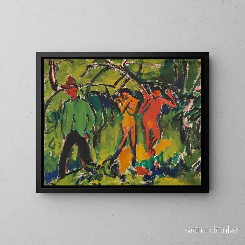 Reproduktion av målningen I skogen - Ernst Ludwig Kirchner