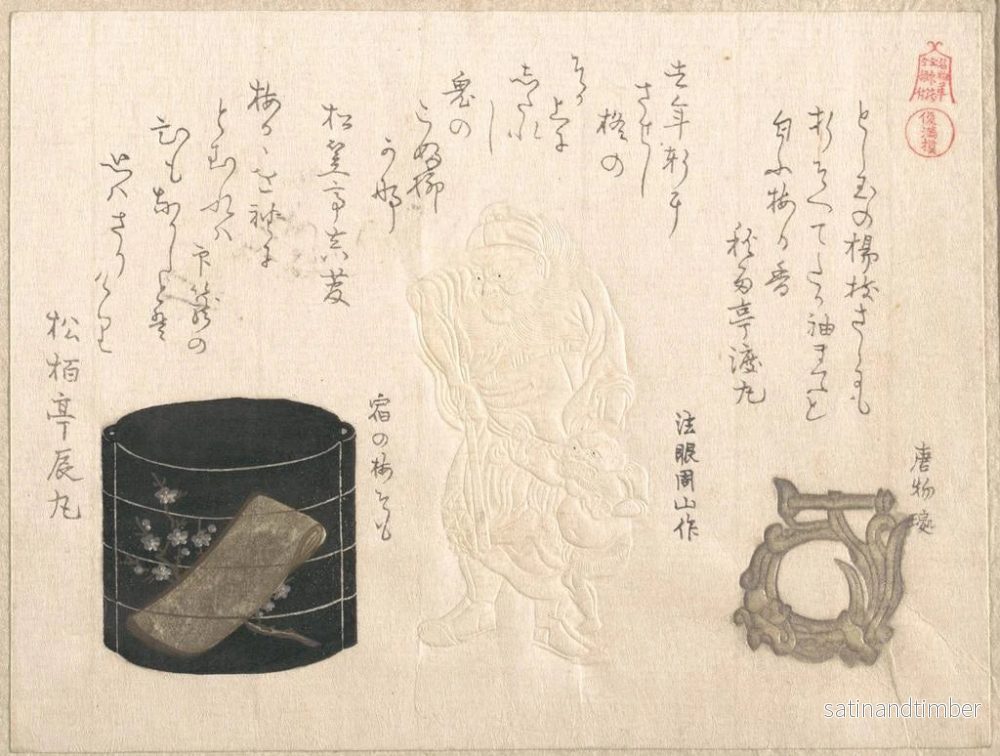 Reproduktion av målningen Inrō och netsuke - Kubo Shunman - Bild 2