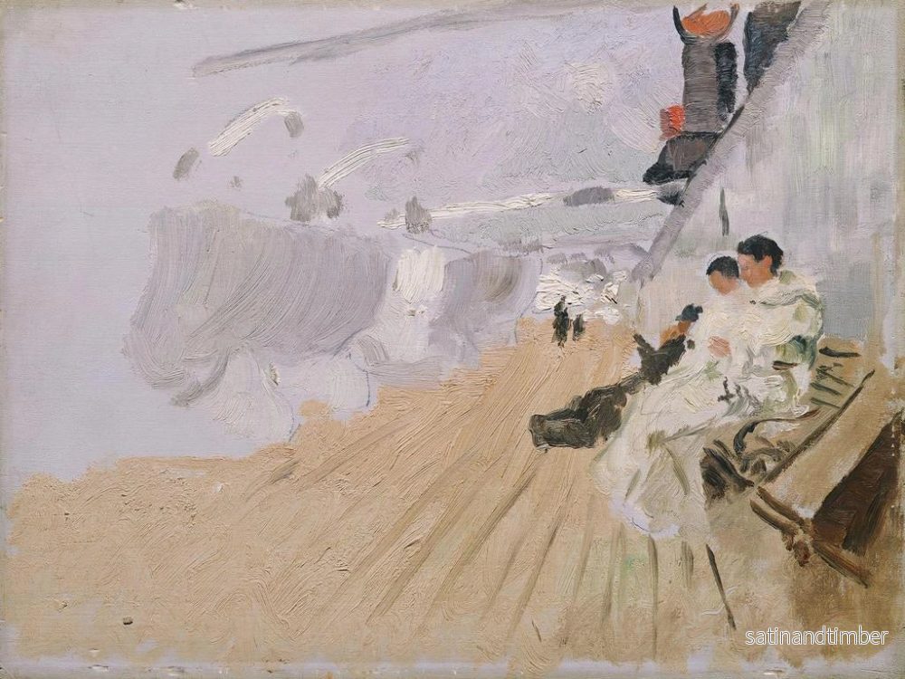 Reproduktion av målningen Moines sur le pont - Frits Thaulow - Bild 2