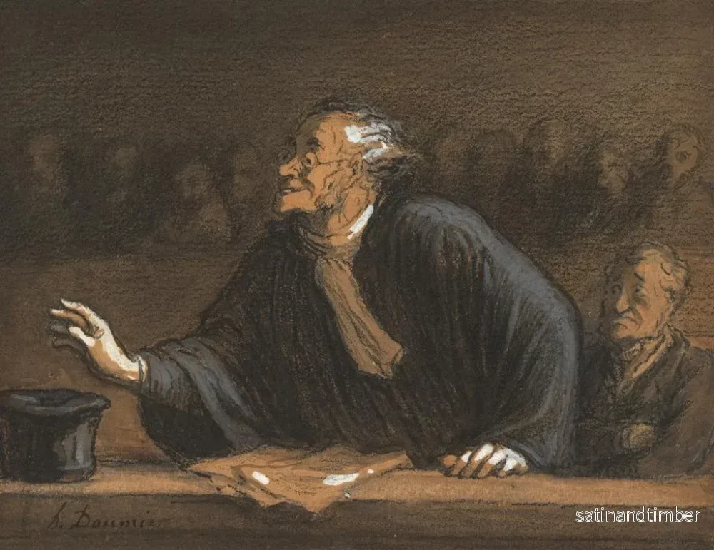 Reproduktion av målningen En skicklig försvarare - Honoré Daumier - Bild 2
