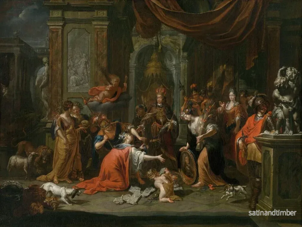 Reproduktion av målningen La ville d'Anvers hyllar den österrikiska dynastin - Jacques Ignatius de Roore - Bild 2
