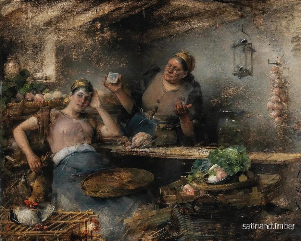Reproduktion av målningen Förlorad i tanken - Carl von Merode - Bild 2