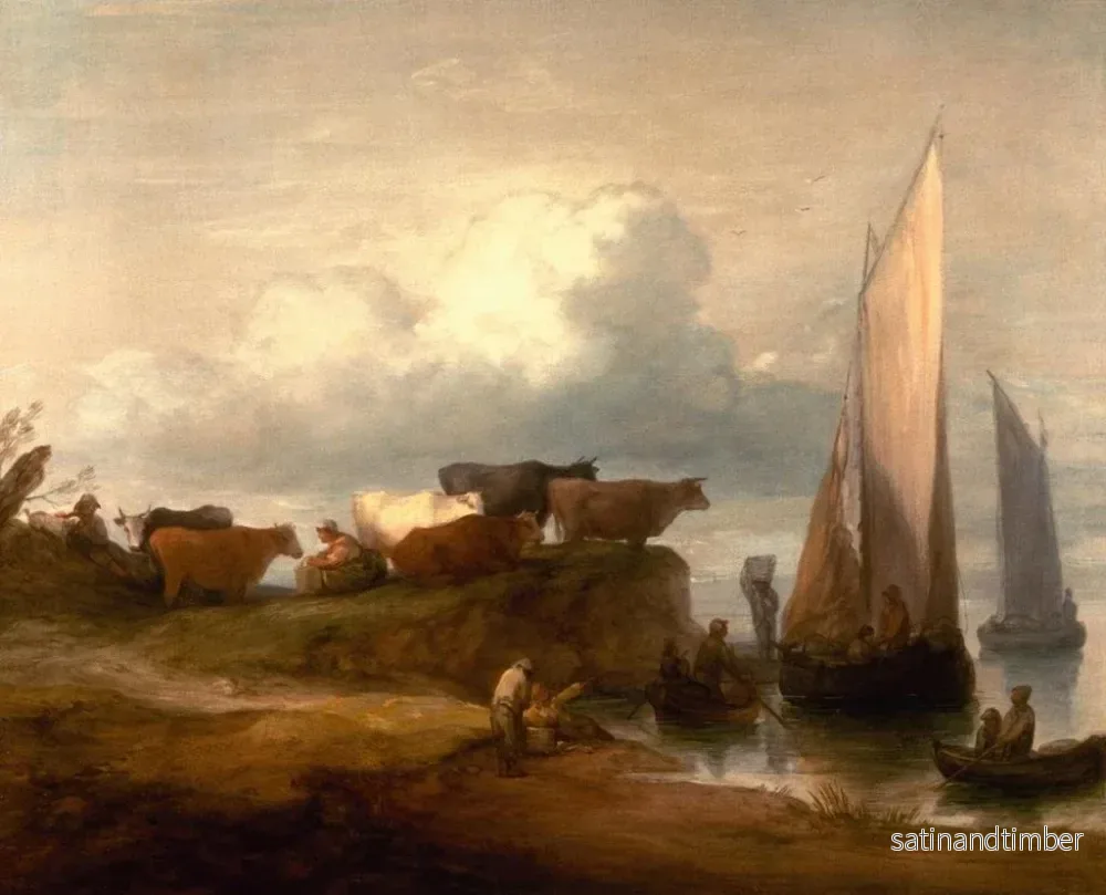 Reproduktion av målningen En kustlandskap - Thomas Gainsborough - Bild 2