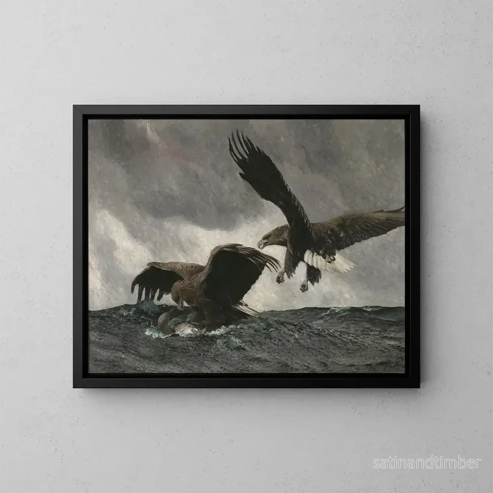 Reproduktion av målningen Aigles de mer – Bruno Liljefors Reproduktion av målningen Aigles de mer – Bruno Liljefors