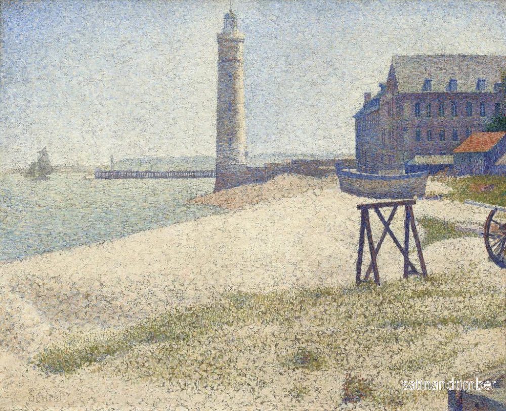 Reproduktion av målningen Le phare de Honfleur - Georges Seurat - Bild 2