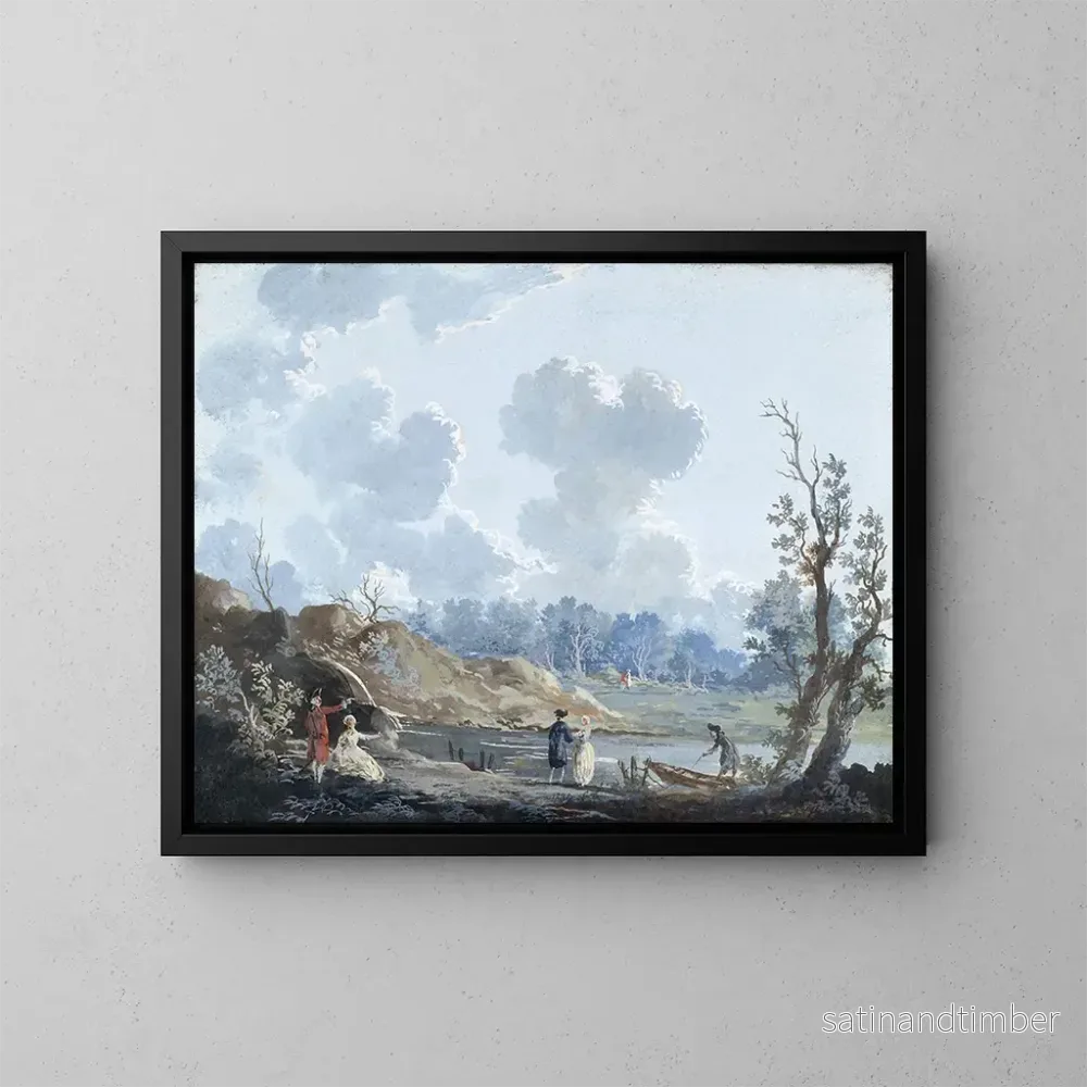 Reproduktion av målningen La Petite Cascade - Louis Bélanger