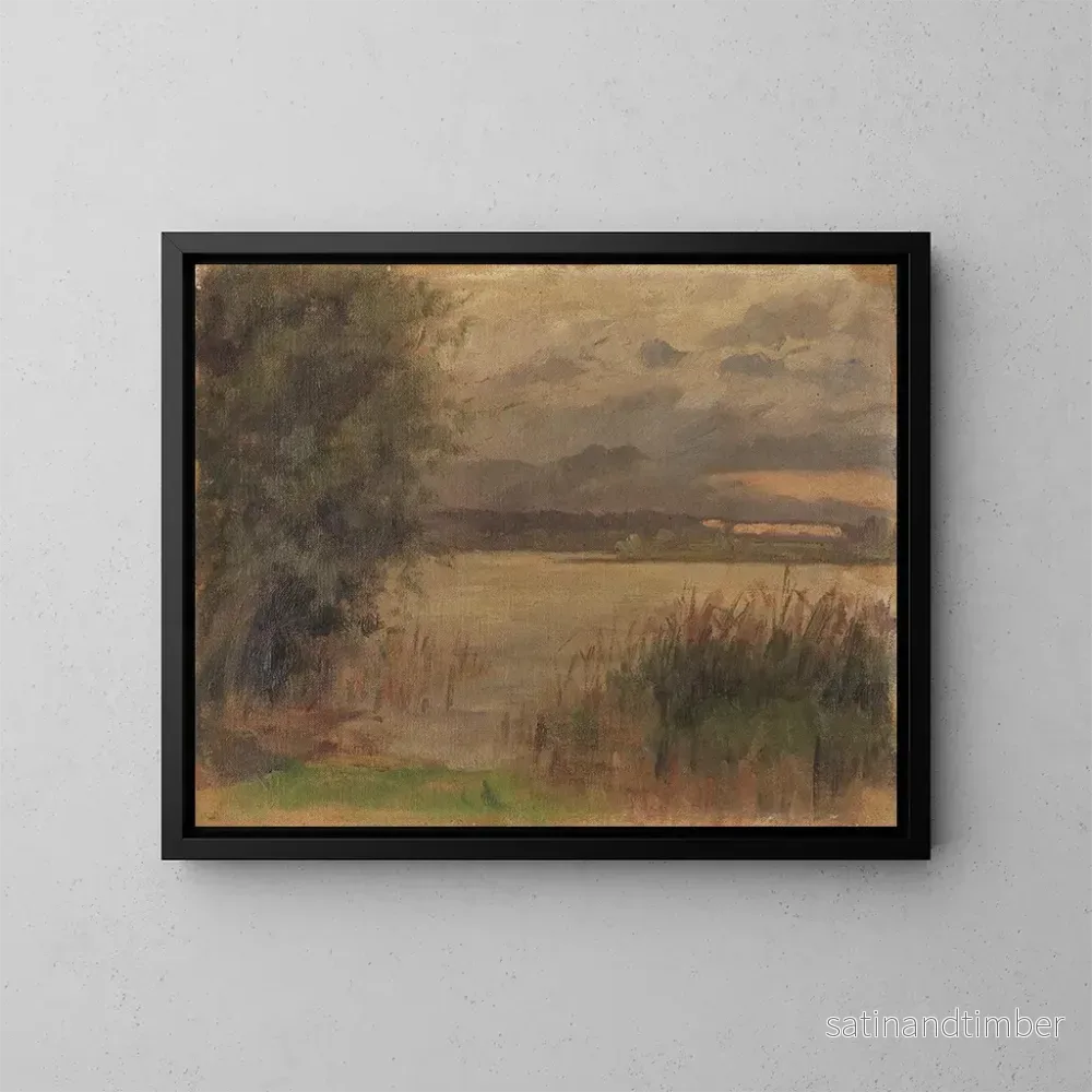 Reproduktion av målningen Vue sur le Chiemsee Étude - Paul Weber