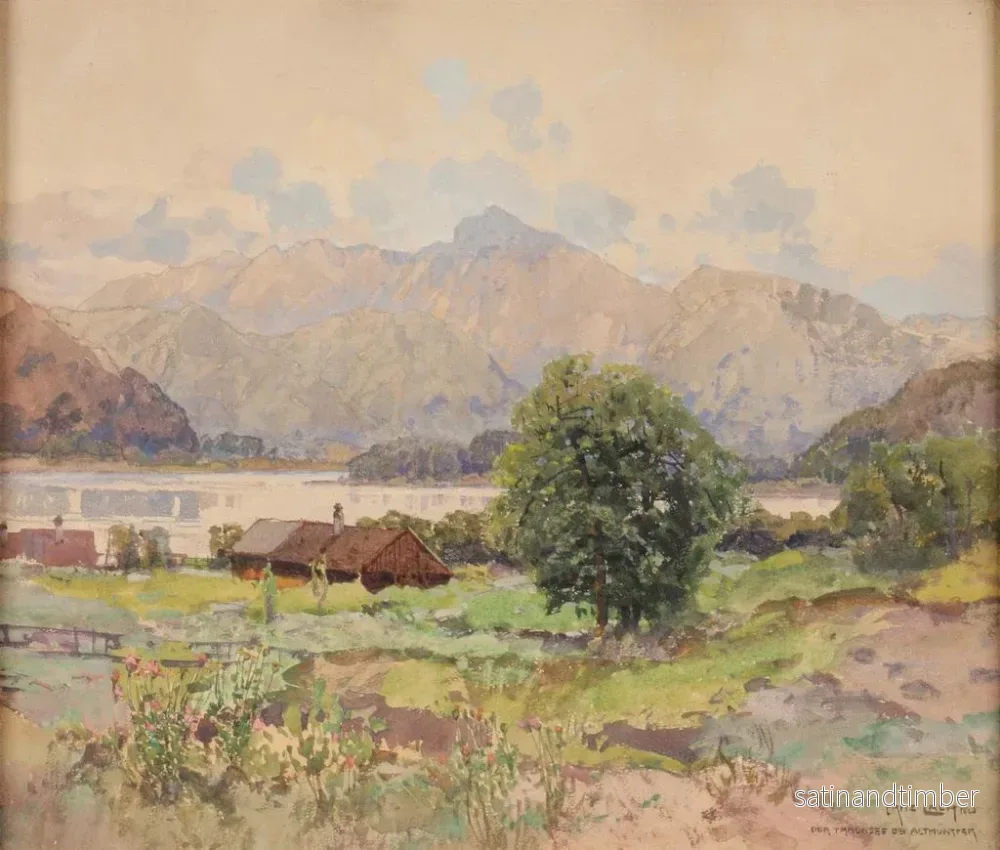 Reproduktion av målningen Le lac Traun à Altmünster - Fritz Lach - Bild 2