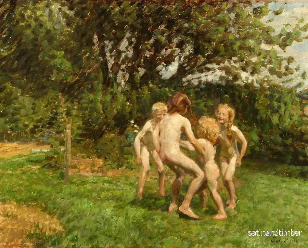Reproduktion av målningen av Danse circulaire à Græsted - Julius Paulsen - Bild 2