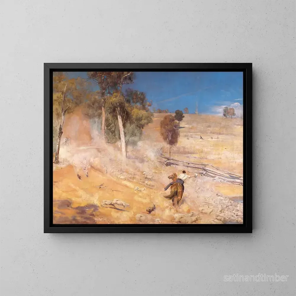 Reproduktion av målningen Une échappée - Tom Roberts