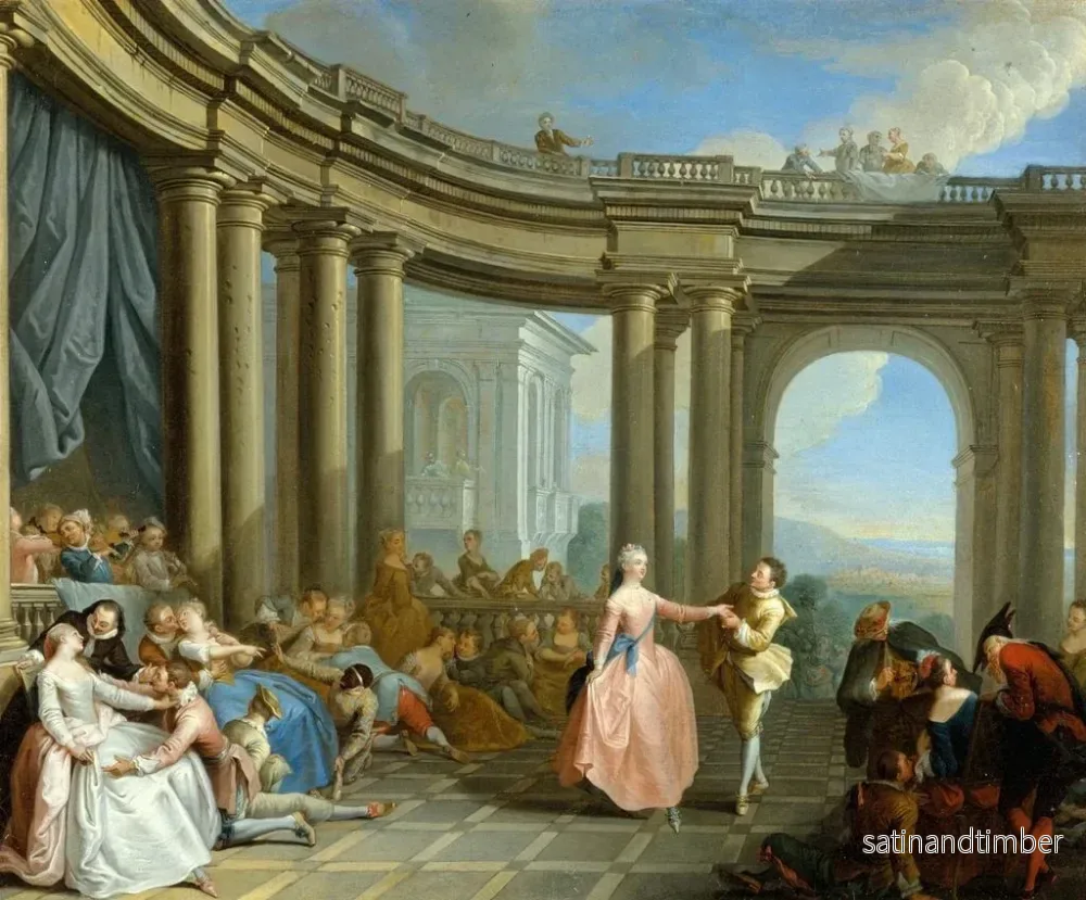 Reproduktion av målningen Le menuet - Sébastien Leclerc le Jeune - Bild 2