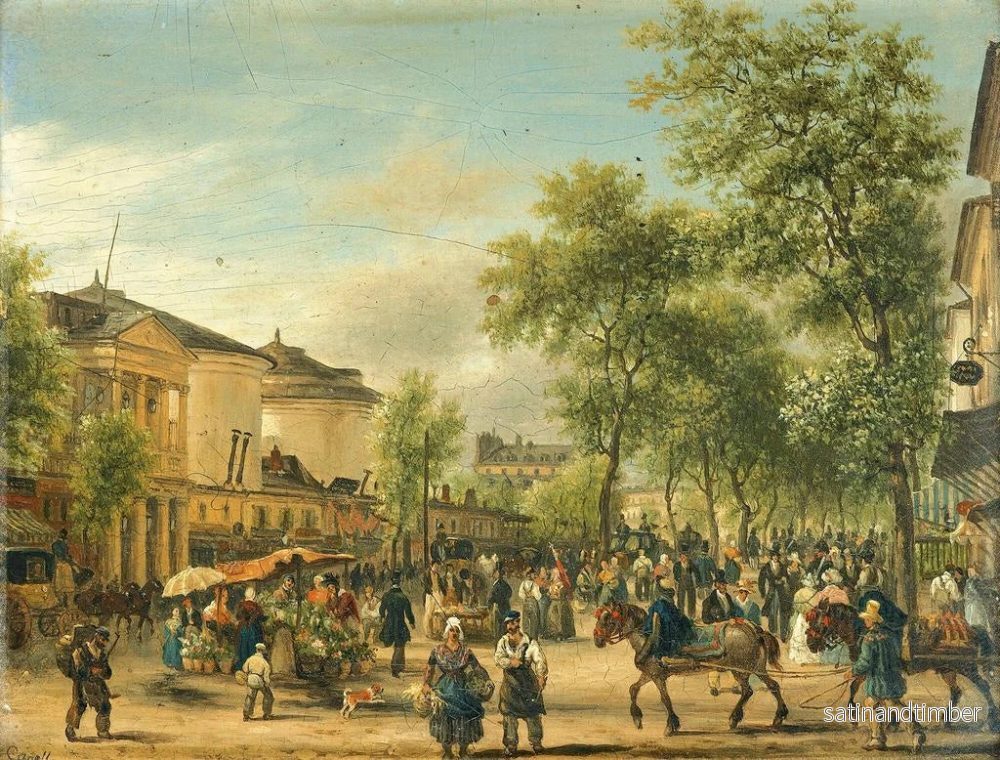 Reproduktion av målningen Vue de Paris sur le boulevard Montmartre - Giuseppe Canella - Bild 2