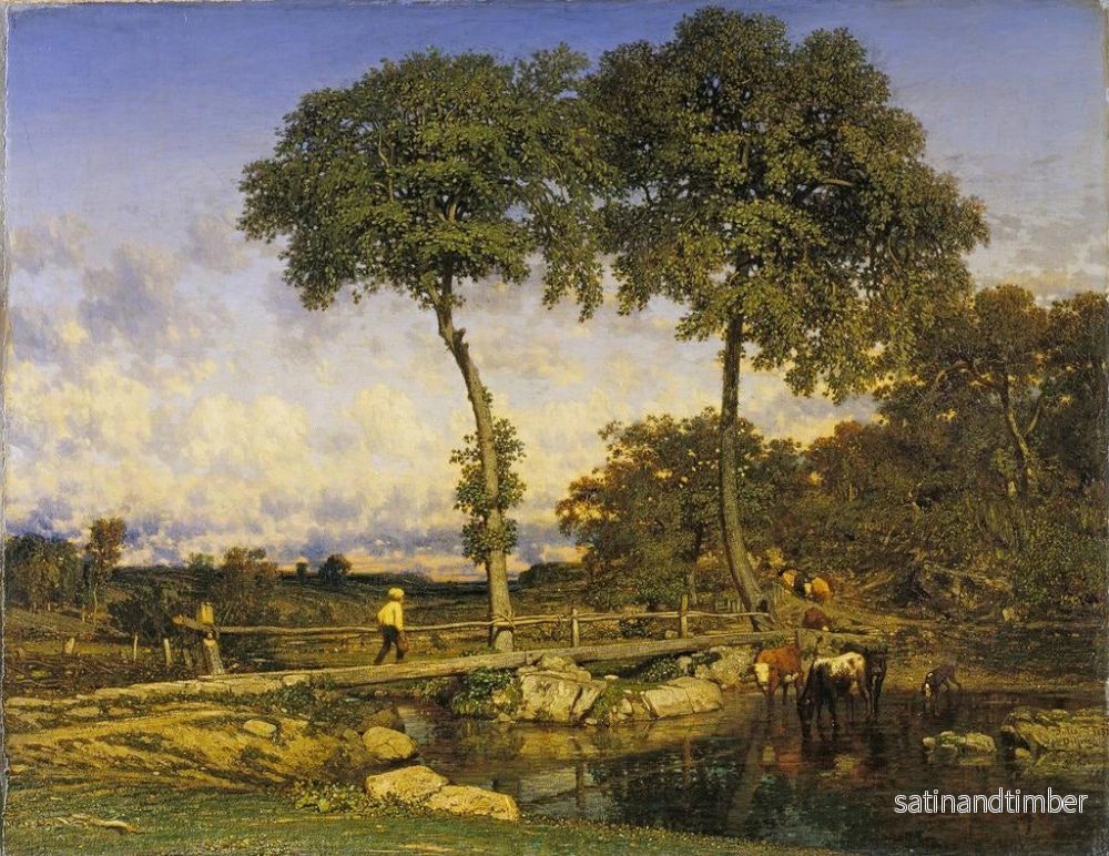 Reproduktion av målningen Traverser le pont - Jules Dupré - Bild 2