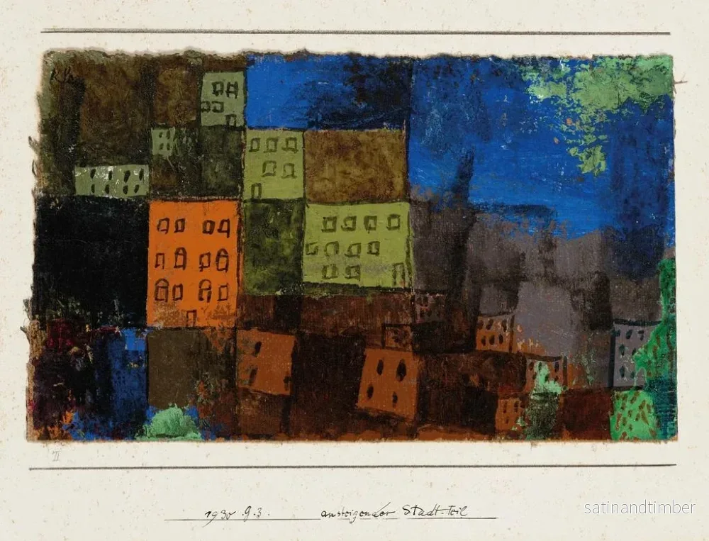 Reproduktion av målningen Quartier en montée - Paul Klee - Bild 2