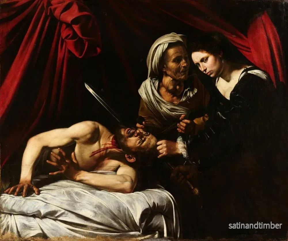 Reproduktion av målningen Judith avhuggande Holofernes - Le Caravage - Bild 2