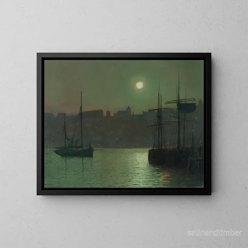 Reproduktion av målningen Vieux Scarborough - John Atkinson Grimshaw