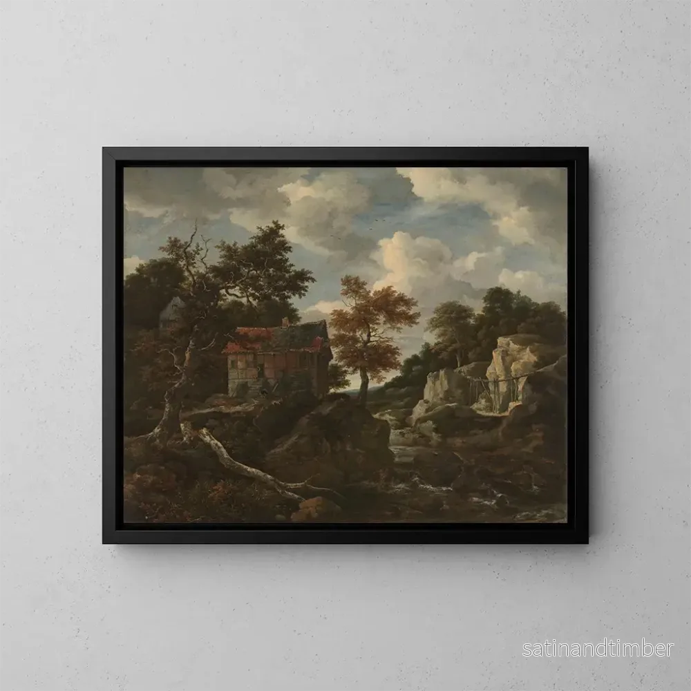 Reproduktion av målningen Landskap med klippiga berg - Jacob van Ruisdael