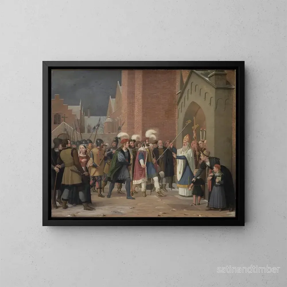 Reproduktion av målningen Svend Estridsen och biskop Vilhelm - Wilhelm Marstrand