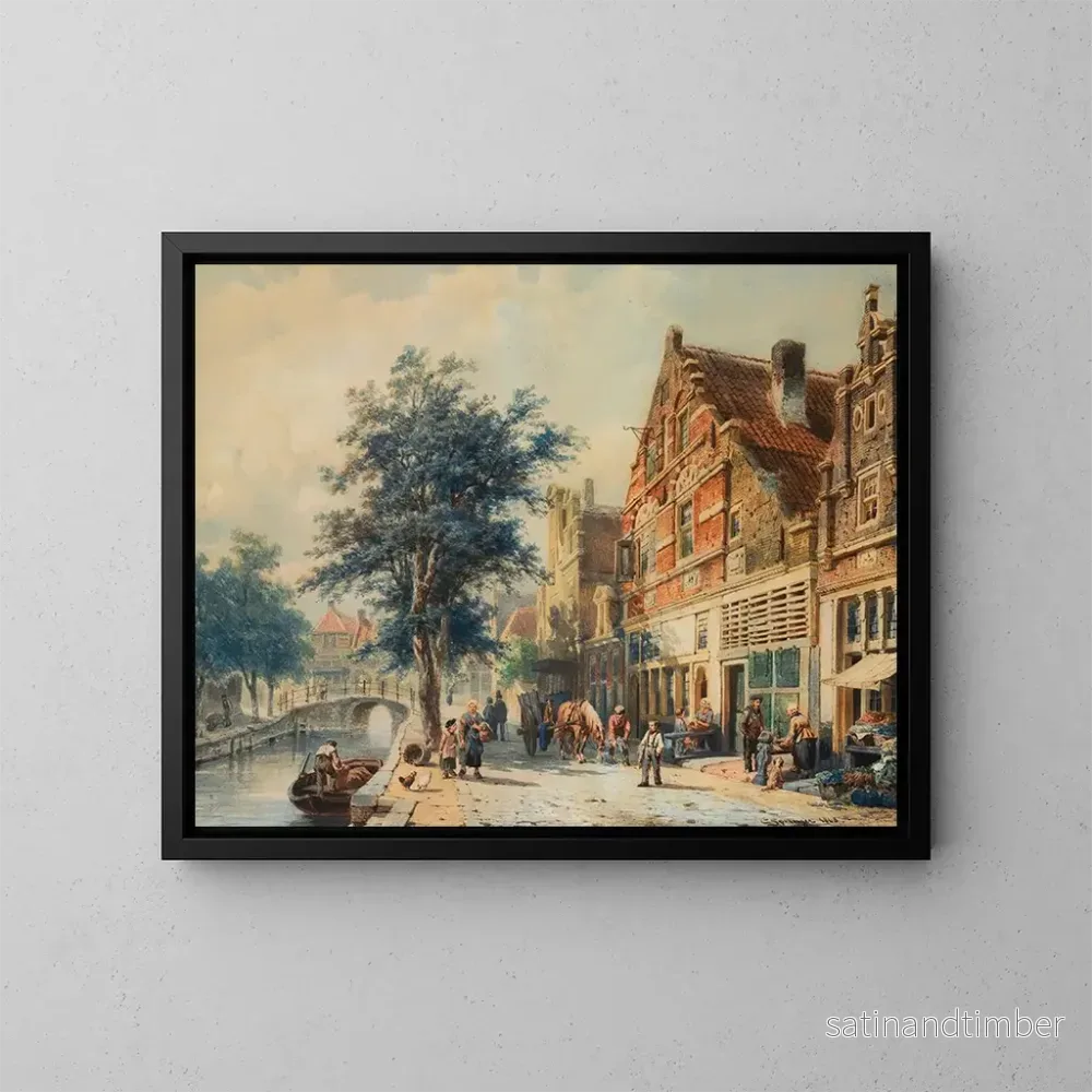 Reproduktion av målningen Le Havendijk d’Enkhuizen en été – Cornelis Springer
