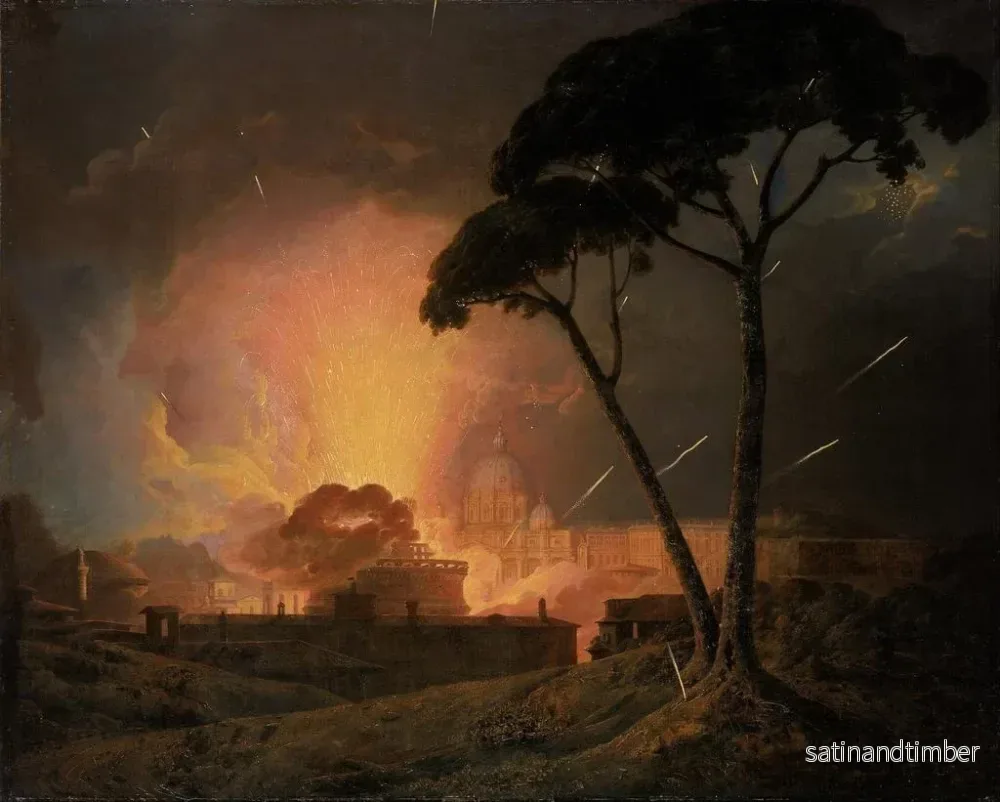 Reproduktion av målningen La Girandole annuelle au Castel Sant'Angelo à Rome - Joseph Wright de Derby - Bild 2