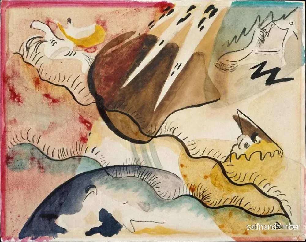 Reproduktion av målningen Landskap med regn - Wassily Kandinsky - Bild 2