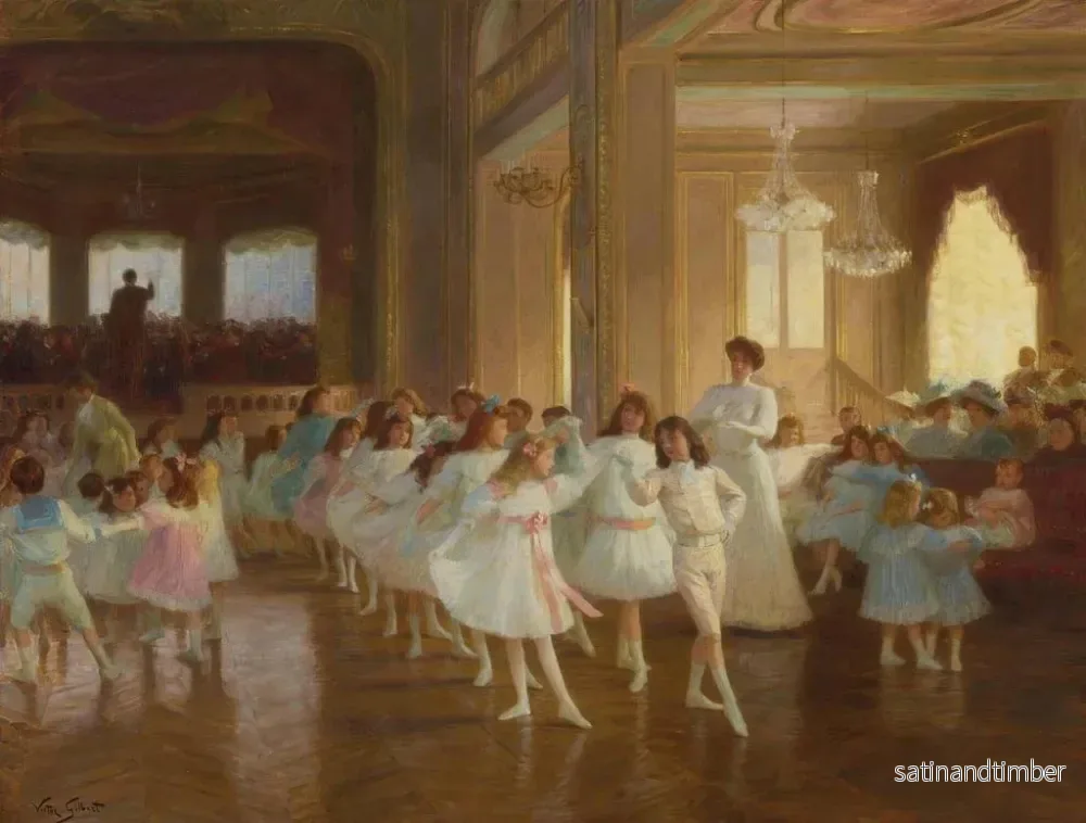 Reproduktion av målningen Le récital de danse des enfants au casino de Dieppe - Victor Gabriel Gilbert - Bild 2