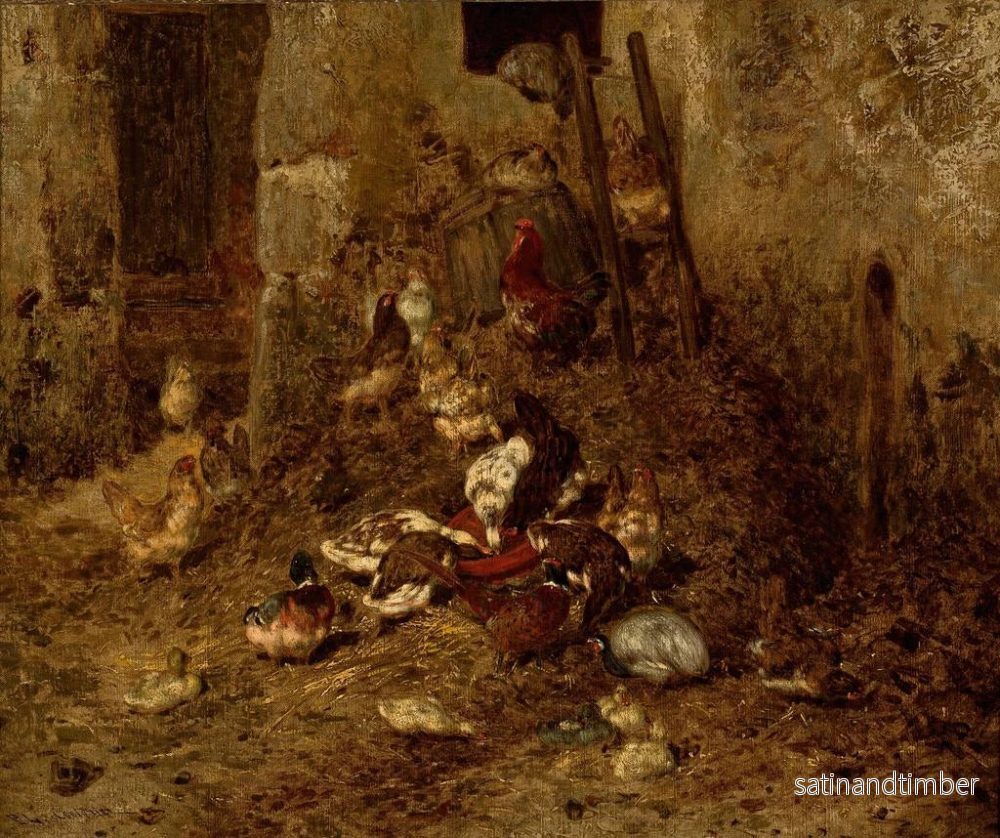 Reproduktion av målningen av tamhöns - Philibert Léon Couturier - Bild 2