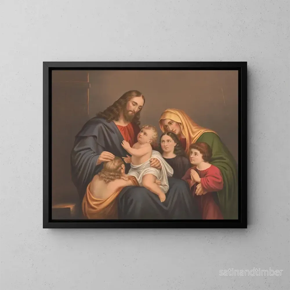 Reproduktion av målningen av Le Christ bénissant les petits enfants - Howe Middleton