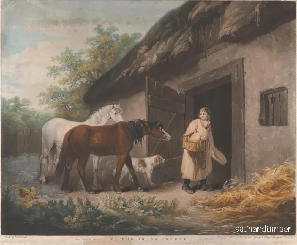 Reproduktion av målningen Le Nourrisseur de chevaux - George Morland - Bild 2