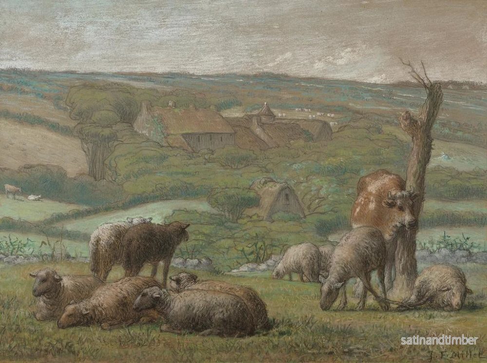 Reproduktion av målningen Landskapslandskap - Jean-François Millet - Bild 2