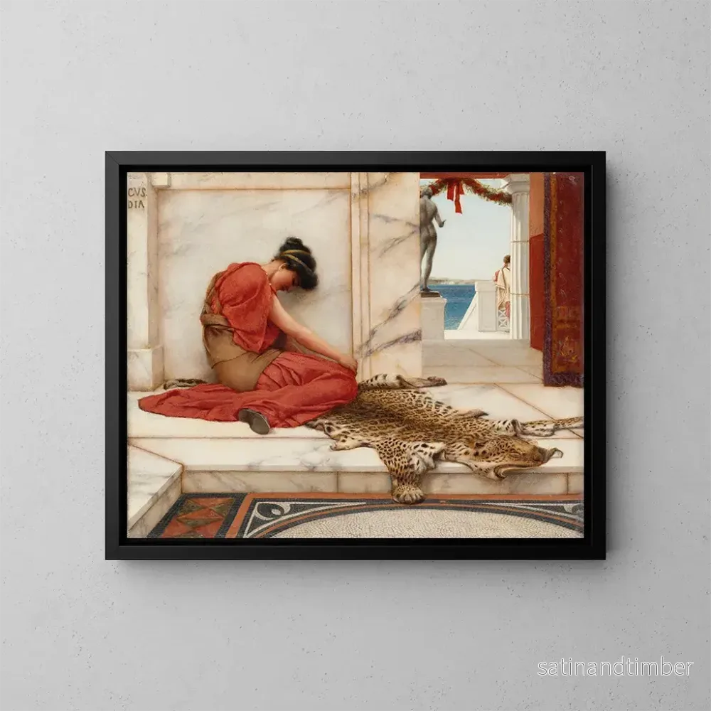Reproduktion av målningen La Dispute - John William Godward