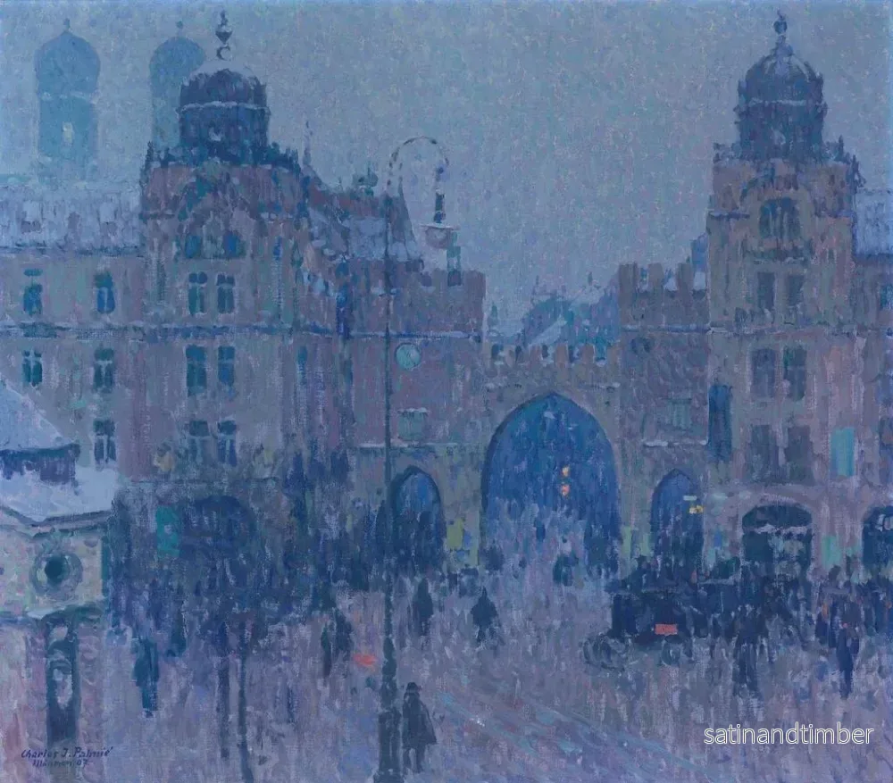 Reproduktion av målningen vid Karlstor, München - Charles Johann Palmi - Bild 2