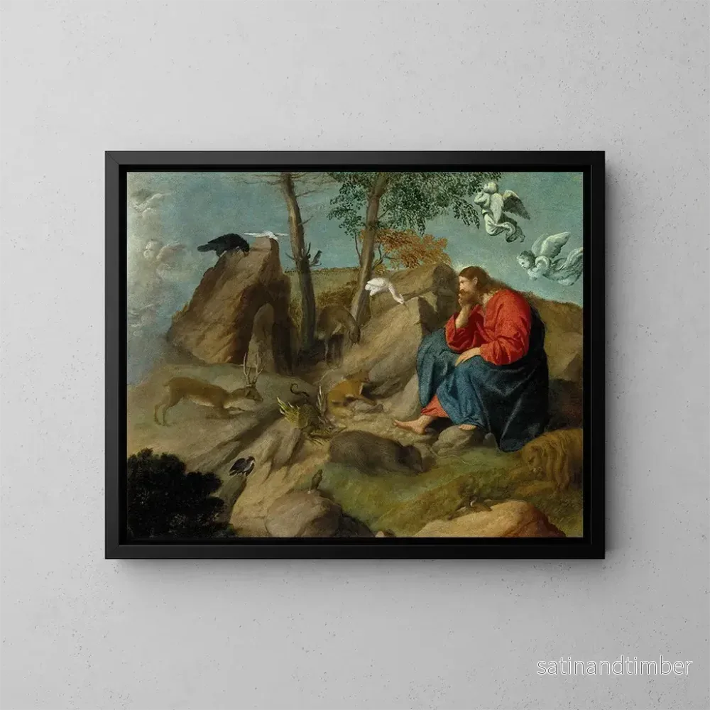 Reproduktion av målningen Kristus i öknen - Moretto da Brescia