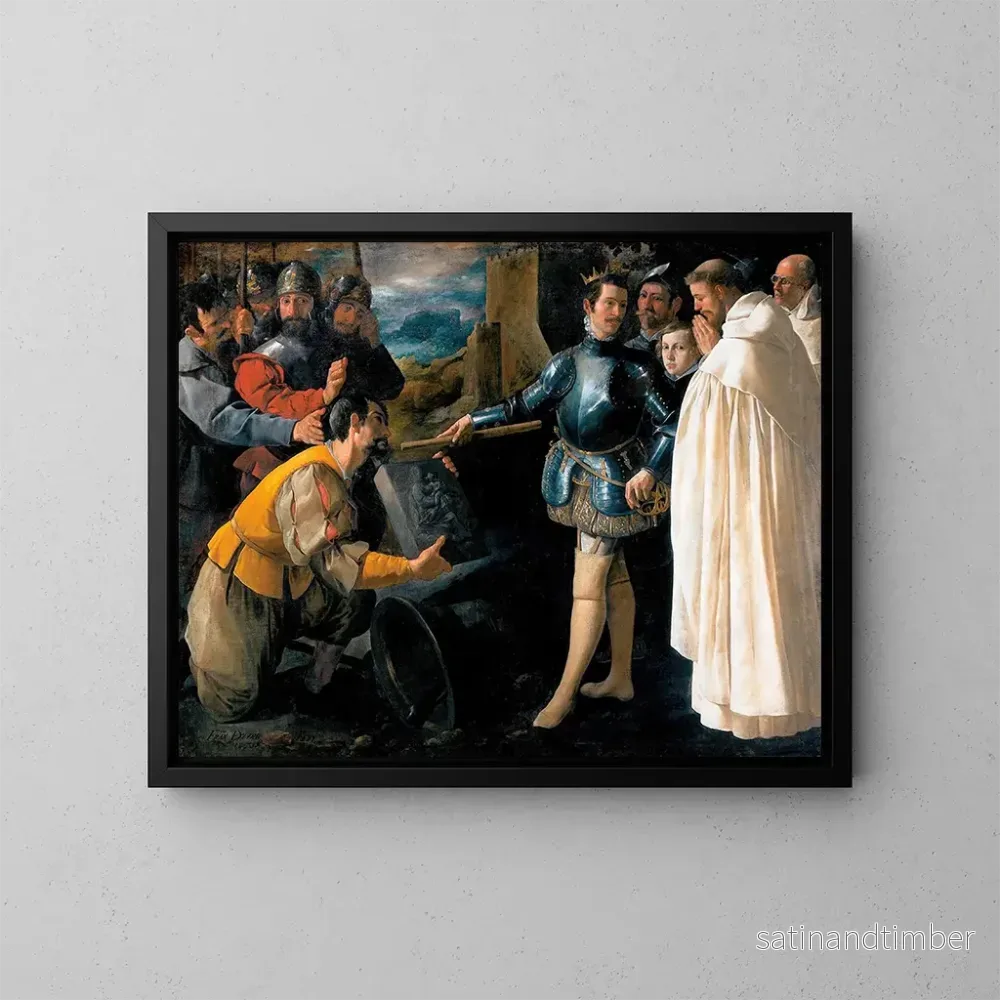 Reproduktion av målningen Saint Pierre Nolasque som återhämtar bilden av Jungfru Maria – Francisco de Zurbarán Reproduktion av målningen Saint Pierre Nolasque som återhämtar bilden av Jungfru Maria – Francisco de Zurbarán
